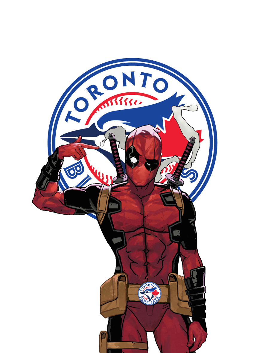 Toronto Blue Jays Deadpool Logo vinyl decal